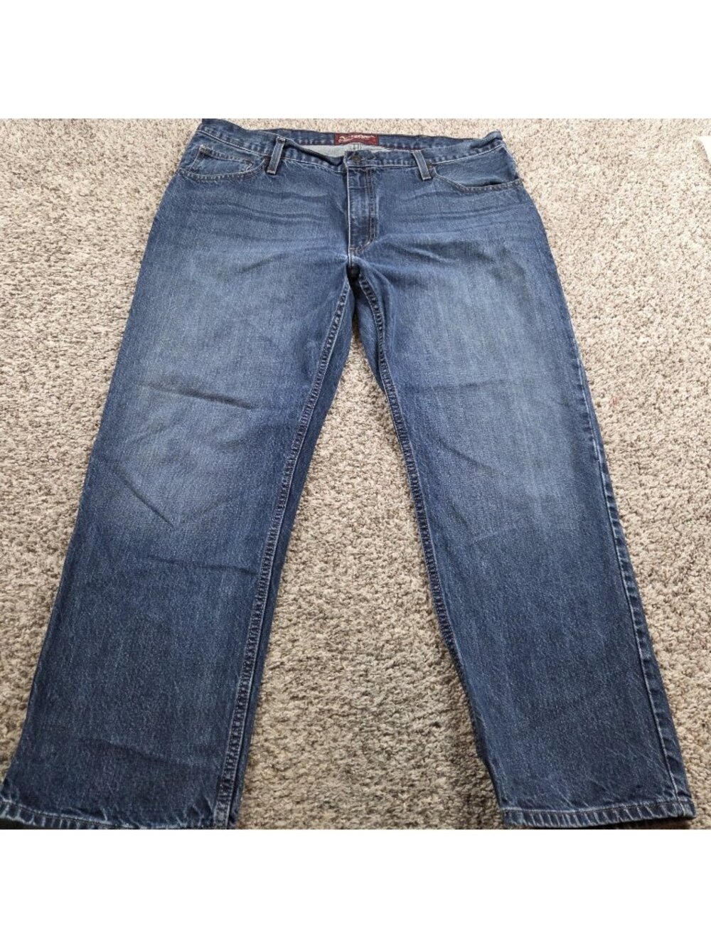 Arizona Jeans Mens 40x30 Relaxed Straight Dark Wash Denim